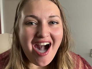 Wife Swallows Cum adjacent to a Smile.  Deepthroat Blowjob, go for adjacent to a smile!