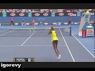 Venus Williams -  Upskirt Only slightly Undershorts Aloft Tennis Court